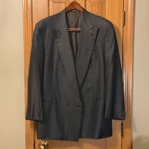 Ermenegildo Zegna Charcoal Double-Breasted Sport Coat